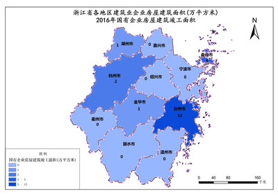 2016年浙江省國有企業房屋建筑竣工面積與建設工程勘察統計解析